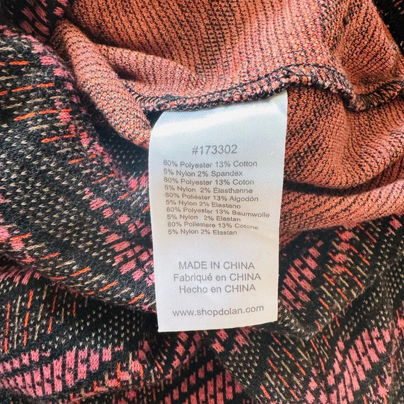 Women's Dolan Pink and Black Casual Bottoms with Zigzag Pattern Trousers Size XS - Picture 5 of 5